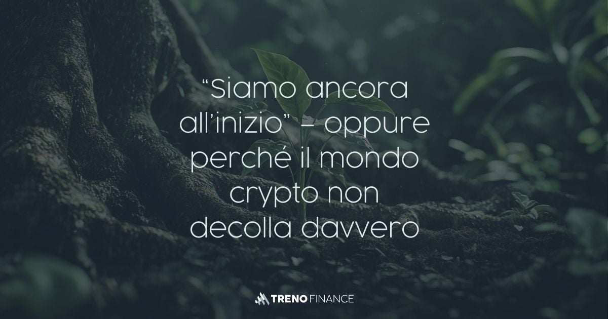 “Siamo ancora all’inizio”, oppure perché il mondo crypto non decolla davvero