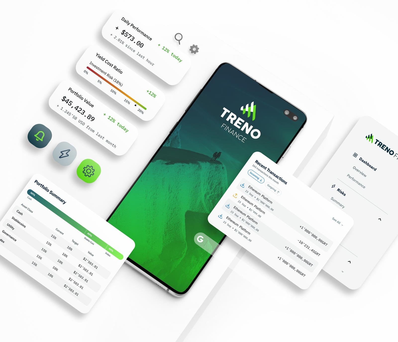 Widgets de cartera personalizados